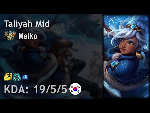 Taliyah Mid vs Syndra - Meiko - KR Challenger Patch 7.6