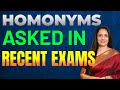 Homonyms Asked In Recent Exams Eduquity Pattern Rani Ma Am