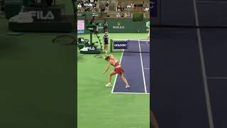 HALEP breaks Racket - Indian Wells 2022 #shorts