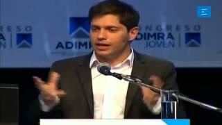 Axel Kicillof en el congreso organizado por ADIMRA