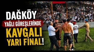 Dağköy Yağlı Güreşlerinde Kavgalı Yarı Final