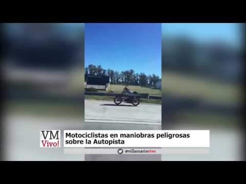 Motociclistas con maniobras peligrosas en la Autopista