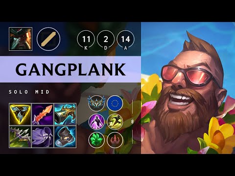 Gangplank Mid vs Akali - EUW Challenger Patch 25.06