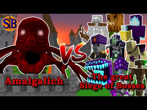 The final ULTIMATE castle siege against the AMALGALICH | Minecraft Mob Battle
