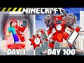 I Survived 100 Days As EVIL CLOCKMAN In Minecraft