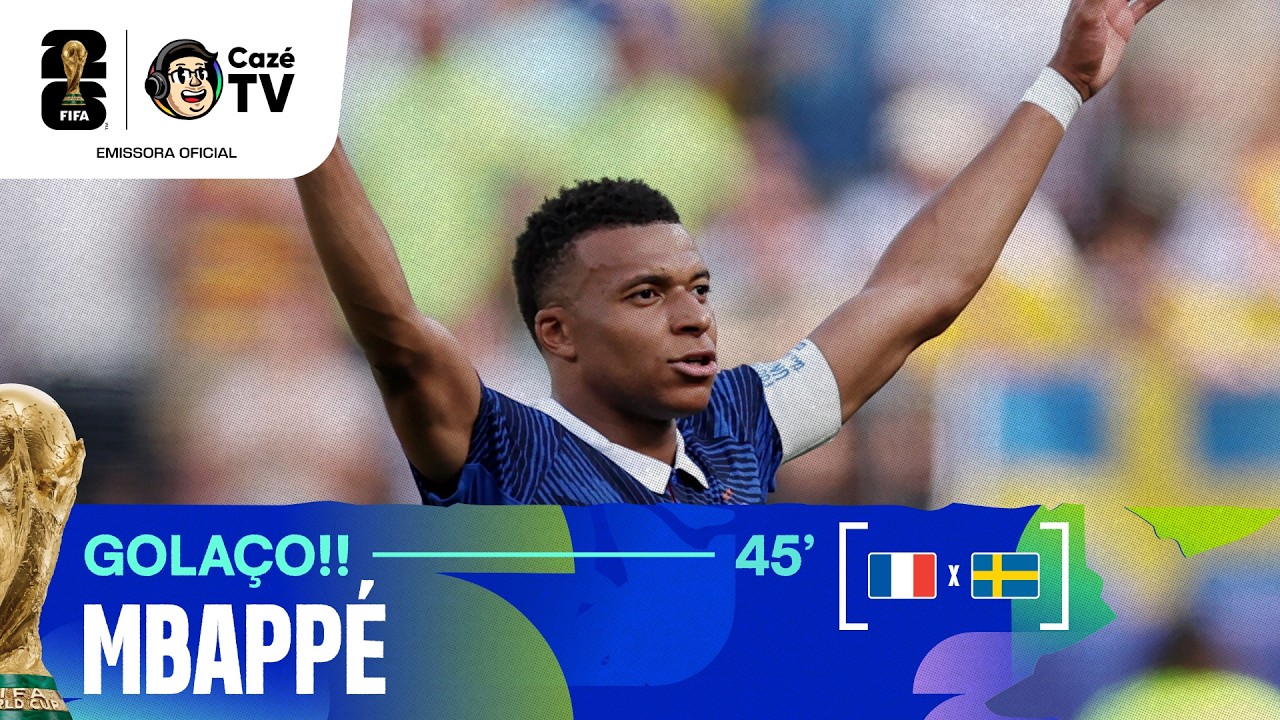 FINALMENTE!! MBAPPÉ FAZ LINDA JOGADA E COM UM GOLAÇO ABRE O PLACAR PARA A FRANÇA CONTRA A SUÉCIA