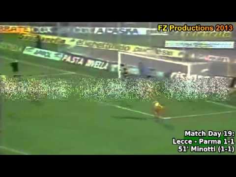 Serie A 1993-1994, day 19 Lecce - Parma 1-1 (Minotti goal)