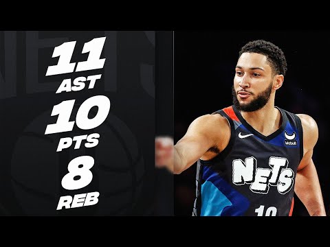 Ben Simmons Posts Near Triple-Double In Nets Return - 11 AST, 10 PTS & 8 REB