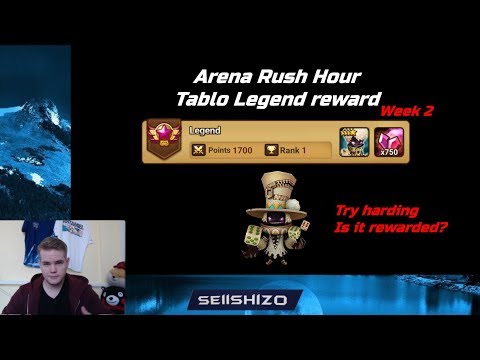 Summoners War - Arena Rush Hour G3: Tablo Legend reward week 2 - Tryharding pays off?
