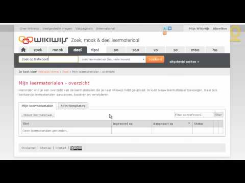 Leermaterialen delen in Wikiwijs