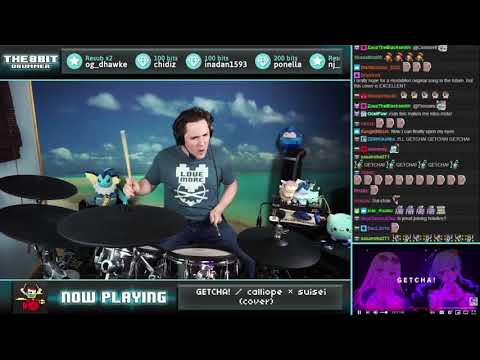 The8bitdrummer plays "Getcha!" covered by Mori Calliope and Hoshimachi Suisei!