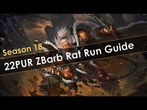 Diablo 3 Season 18 22PUR ZBarb Rat Run Guide