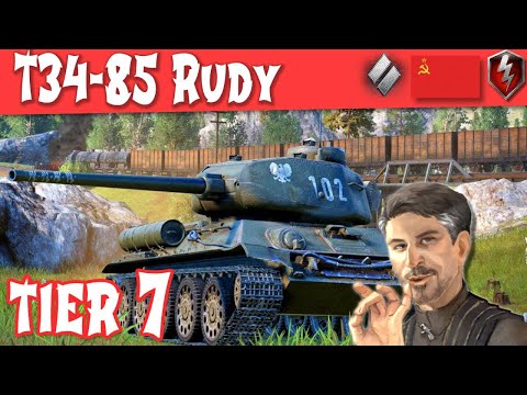 WOT Blitz - T34-85 Rudy Full Tank Review Soviet Tier 7 Medium Premium ||WOT Blitz||