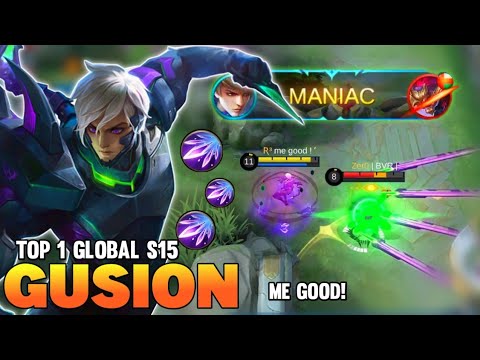 MANIAC! Smooth Dagger Combo! Top 1 Global Gusion S15 | Gusion Gameplay by me good! | MLBB✓