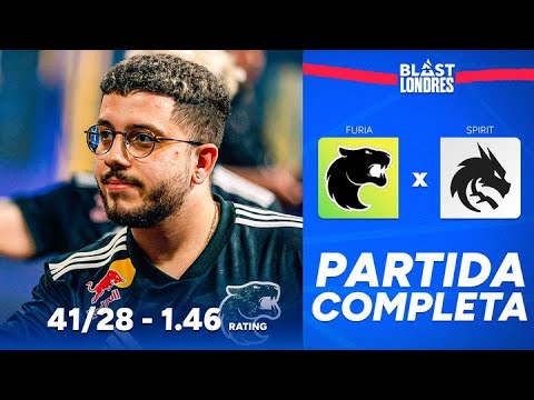 FURIA vs SPIRIT - PARTIDA COMPLETA COM GAULES - BLAST LONDON 2025
