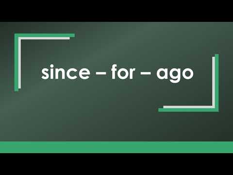 Englisch: since - for - ago einfach erklärt