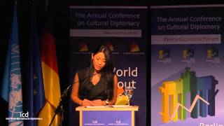 Anggun at the congress A World without Walls 2014 in Berlin (9th November 2014)