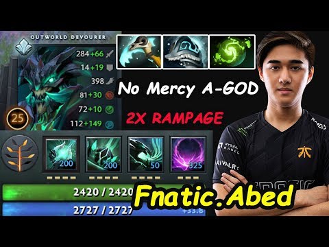 Abed - [Outworld Devourer] A-GOD INSANE MAGIC BURST 2x Rampage Dota2 7.21d Gameplay