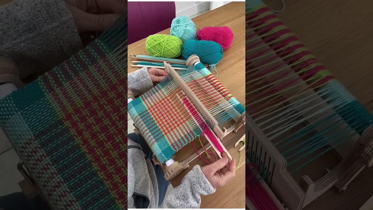 Weaving a Colourful Scarf on a TabbyandTweed Rigid Heddle Loom.#rigidheddleloom #fiberart #handmade
