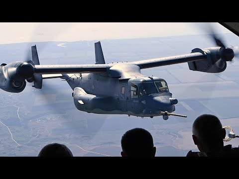 Tiltrotors CV-22 Osprey of the US Army Special Forces in Ukraine.