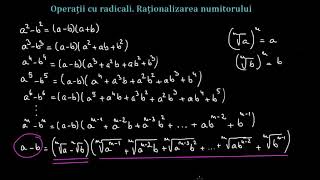 Operații cu radicali. Raționalizarea numitorului (II)