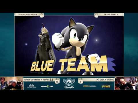Olympus - 6WX + Tweek vs Hames + The Great Gonzales - SSB4 Grand Finals - Smash Wii U