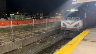 Amtrak Northeast Corridor + MARC Penn Line Trains At New Carrollton Station (Late Eve) (10/17/2024)