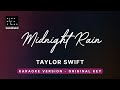 Midnight rain - Taylor Swift (Original Key Karaoke) - Piano Instrumental Cover with Lyrics