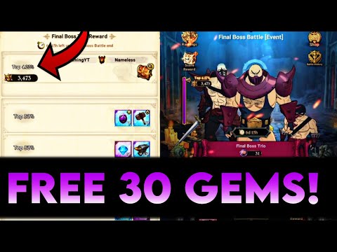LITERALLY GIVING AWAY FREE GEMS! FINAL BOSS BATTLE TRIO GUIDE! HOW TO EASILY GET TOP 50% & ABOVE!