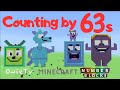 Counting by 63s Song Numberblocks Minecraft | Skip Counting by 63 | Math and Number Songs for Kids