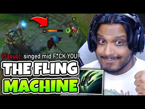 I WENT MID SINGED AND FLUNG YASUO 5 TIMES TO HIS DEATH - League of Legends