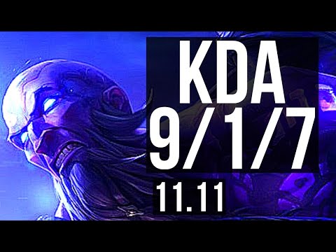 RYZE vs XERATH (MID) | 9/1/7, Godlike, 300+ games | NA Diamond | v11.11