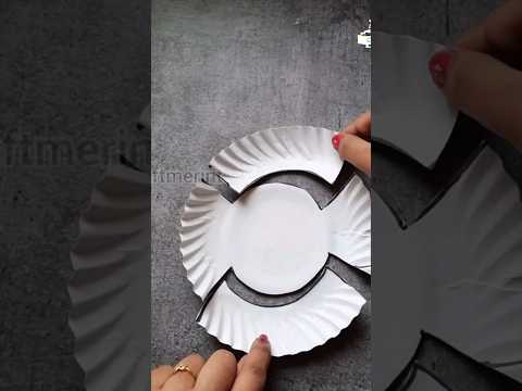 Simple diy craft using paper plate #diy #ytshorts #craftshorts #viral #simplediy #papercraft