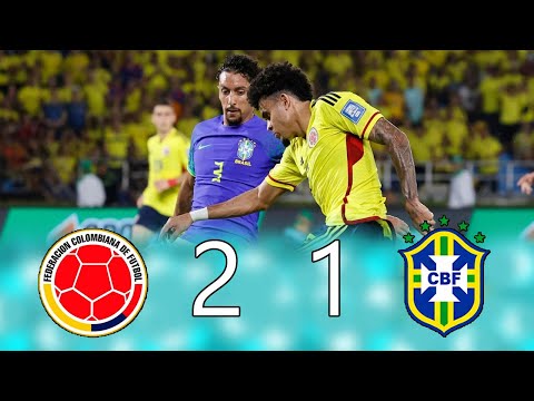 Colombia 2 vs Brasil 1 - Eliminatorias Sudamericanas Mundial 2026 - Partido Completo