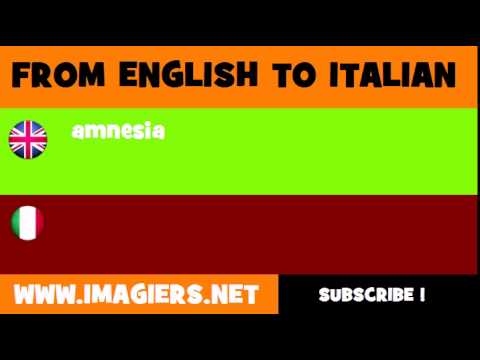 How to say amnesia in Italian