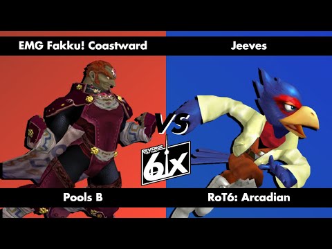 ROT6 Arcadian Pools B - EMG | Fakku! Coastward (Ganondorf) vs Jeeves (Falco) Melee Singles