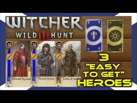 The Witcher 3: 3 "Easy to Get" Hero Cards (GWENT)