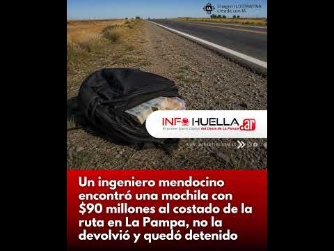 Encontró una mochila con 90 millones en una la ruta de La Pampa, no la devolvió y quedó detenido