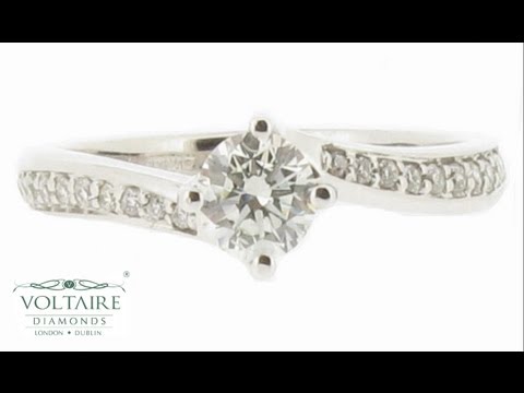 Handmade Four Claw Twist with Pave Set Shoulders - ER 1033