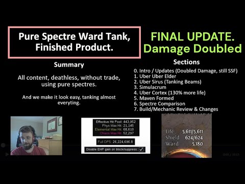 [ FINAL UPDATE ] 3.25/3.27 Pure Spectre Ward Tank - All Content Deathless, Ubers, T17, w/ SSF Gear.