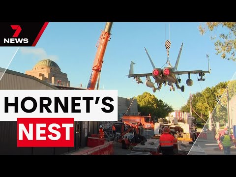 Iconic military jet lands at Australian War Memorial | 7NEWS