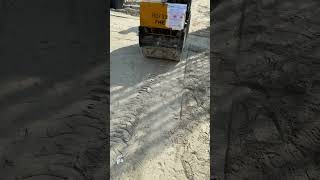 Using Vibratory Roller Compactor Prior To Interlock.#shortvideo #shorts