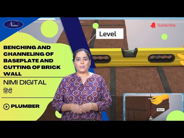 Benching and channeling of baseplate and cutting of brick wall