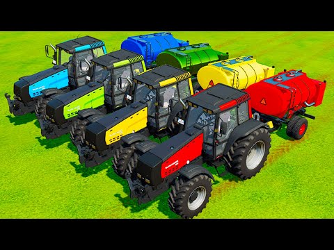 TRANSPORTING COLORED WATER TANK WITH VALTRA TRACTORS DEATH RUN PARKOUR #75 - Farming Simulator 22