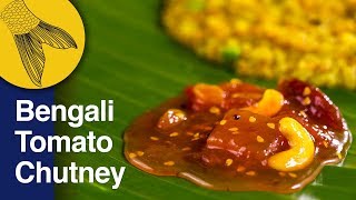 Tomato Chutney Recipe Bengali Style–Khejur Amsotto Tomato Chatni–Sweet-Sour Bengali Chutney Recipe