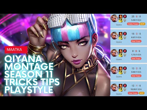 Qiyana Montage Season 11| Qiyana Mid/Jungle |Qiyana Combos Build Runes | Qiyana ONE TRICK FAST COMBO