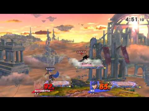 Super Smash Bros.Wii U - J.A.P.A.N (Bayonetta) VS Urameshi (Ike) Game 3