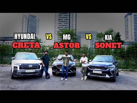 MG Astor vs Kia Sonet vs Hyundai Creta | Best Travel Car for Your Next Road Trip?
