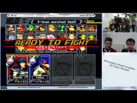 S.A.N.T.A. 2 Koj (Fox, Marth) vs. Patrick (Falco) - Melee Singles Losers' Top 8