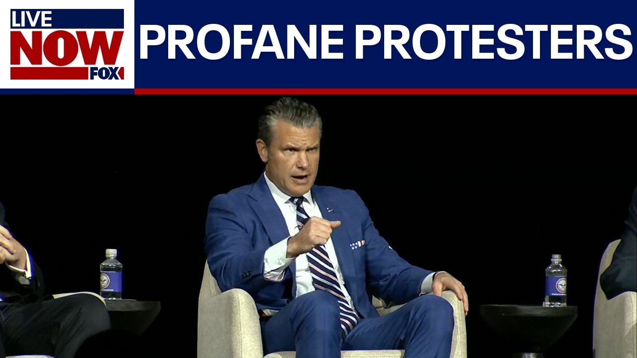 Protestors interrupt Hegseth autonomous warfare discussion